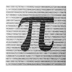 Original black number pi day mathematical symbol ceramic tile