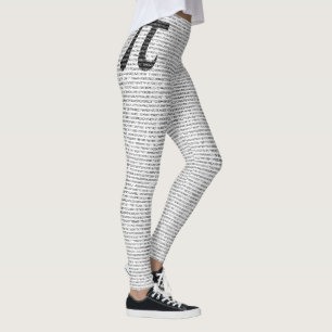 Original black number pi day mathematical symbol leggings
