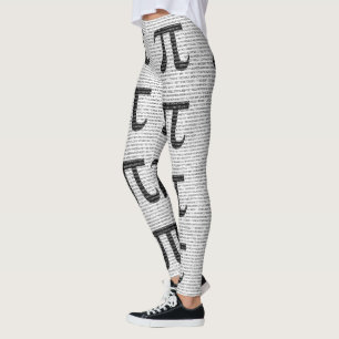 Original black number pi day mathematical symbol leggings