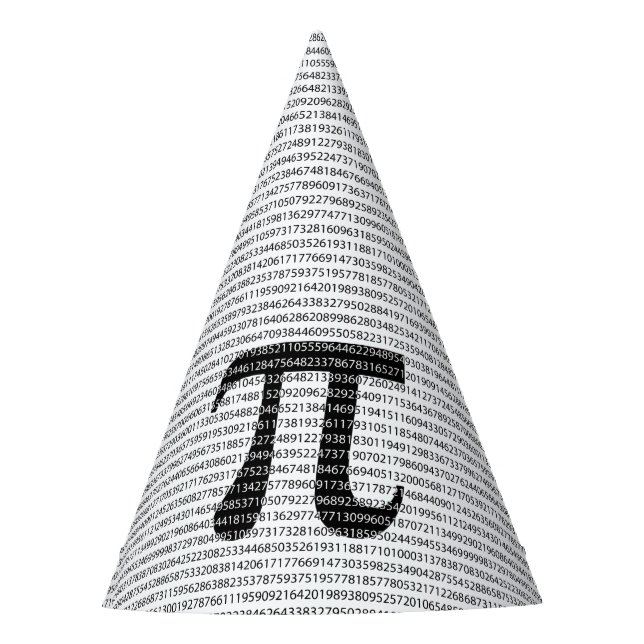 Original black number pi day mathematical symbol party hat (Front)