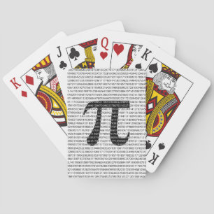 Original black number pi day mathematical symbol playing cards