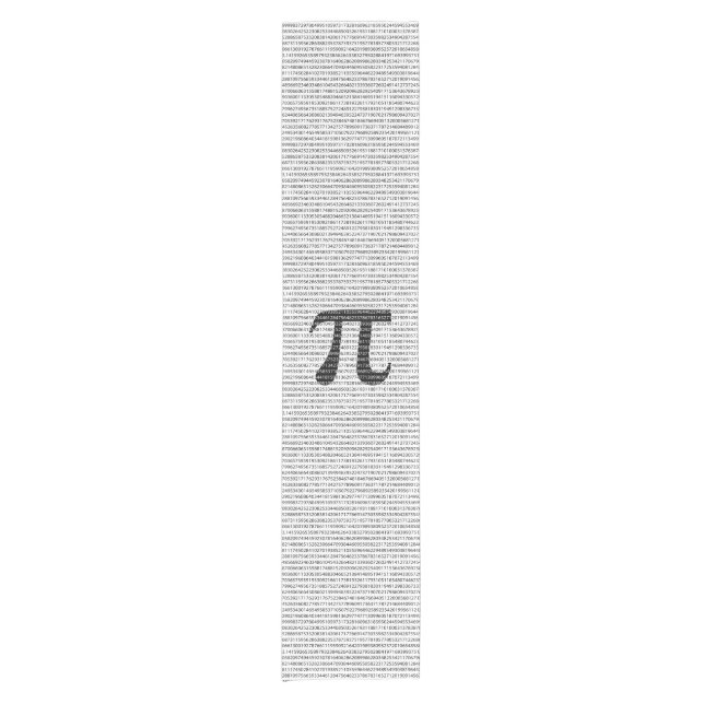 Original black number pi day mathematical symbol short table runner (Front)