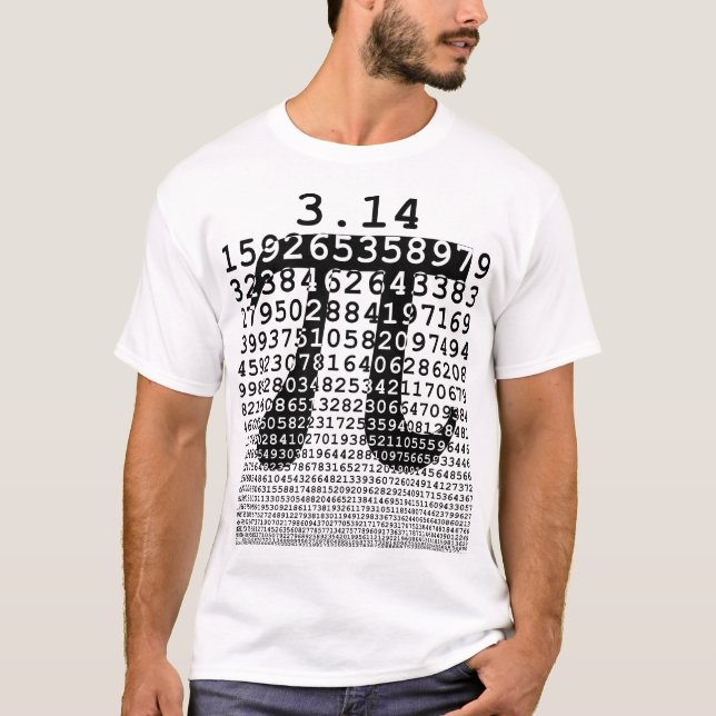 Original black number pi day mathematical symbol T-Shirt (Front)