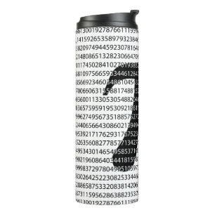 Original black number pi day mathematical symbol thermal tumbler