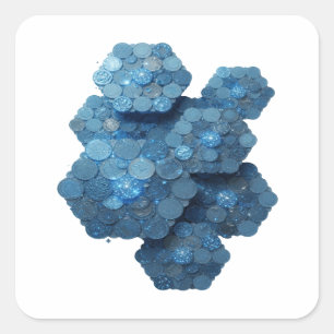 Original Blue BLUE COINS Sticker Graphic