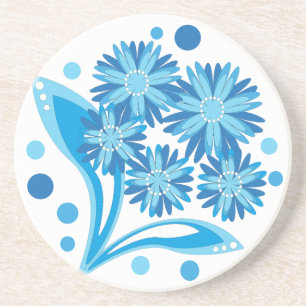 Original blue flowers coaster