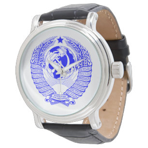 Original blue State Emblem of the USSR Watch
