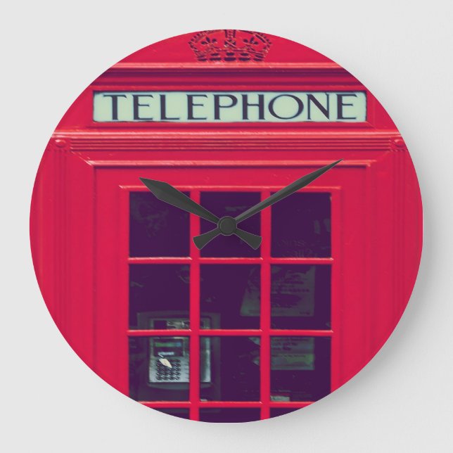 Original british phone box large clock (Front)