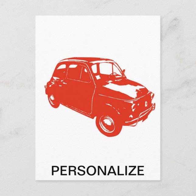 Original car red postcard (Front)