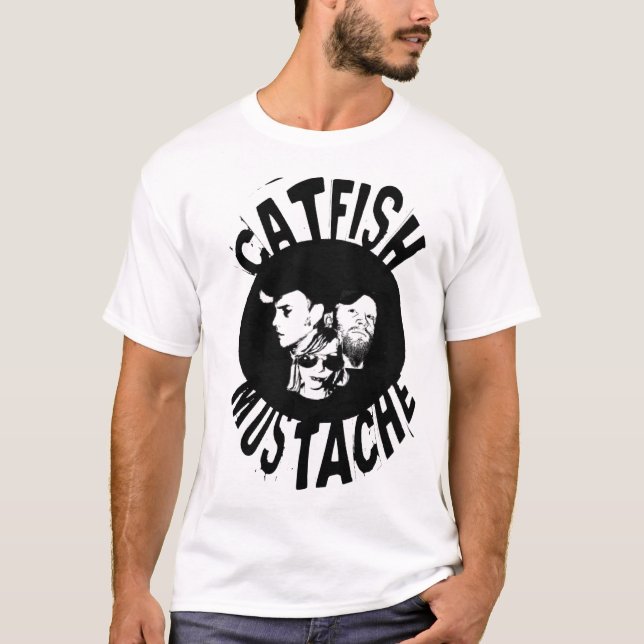 original catfish moustache logo T-Shirt (Front)