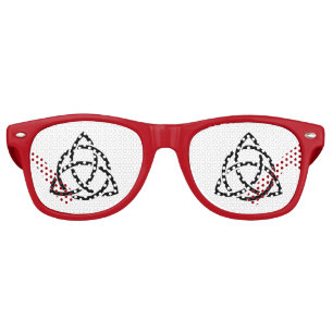 Original Celtic Triquetra Knot black icon Retro Sunglasses