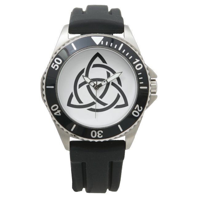 Original Celtic Triquetra Knot black icon Watch (Front)