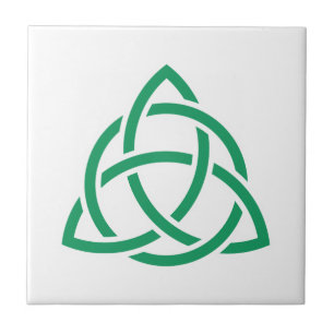 Original Celtic Triquetra Knot green icon Tile