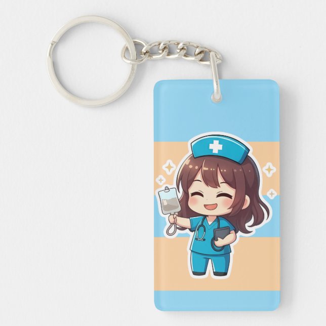 Original Chibi Nurse 2.0 - Healing Energy Key Ring (Front)