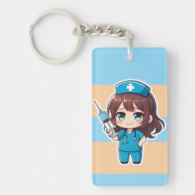 Original Chibi Nurse 2.0 - Precision Care Key Ring (Front)