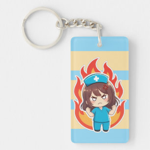 Original Chibi Nurse 3.0 - Angry Key Ring