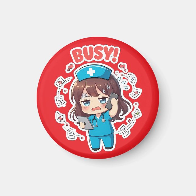 Original Chibi Nurse 3.0 - Busy Magnet (Front)