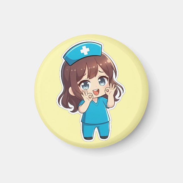 Original Chibi Nurse 3.0 - Ok Magnet (Front)
