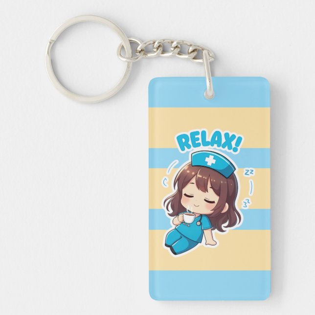 Original Chibi Nurse 3.0 - Relax Key Ring (Front)