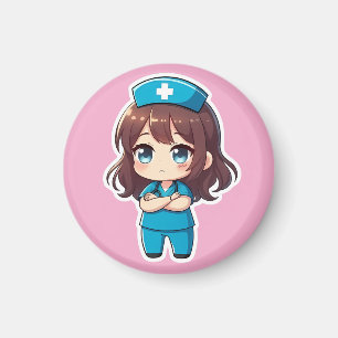 Original Chibi Nurse - Professional Calm Magnet