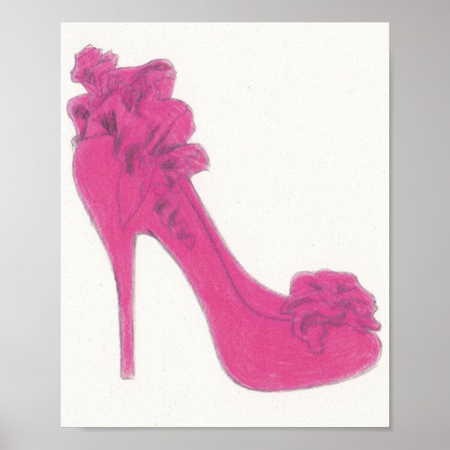 Original Christian Louboutin Shoe Illustration Poster (Front)