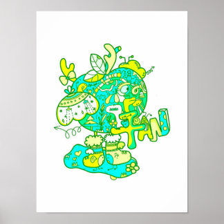 Original Christmas Eve Green Apple Print