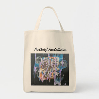 Original Colorful Art Tote with Eyes in Design Bag