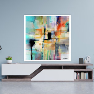 Original Colourful Abstract Art By Dushan Poster