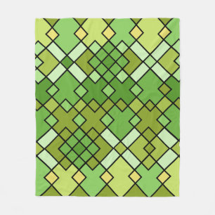 original colourful geometric shapes form fleece blanket