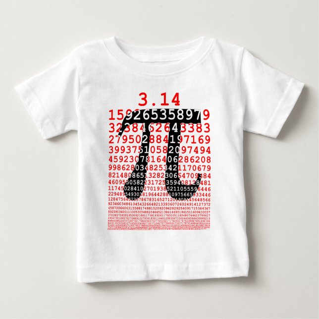 Original colours number pi day mathematical symbol baby T-Shirt (Front)