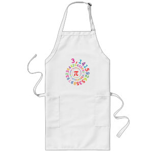 Original colours spiral of digits Pi number 3,14.. Long Apron