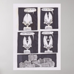 original comic book art poster