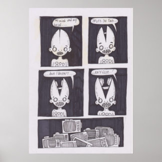 original comic book art poster