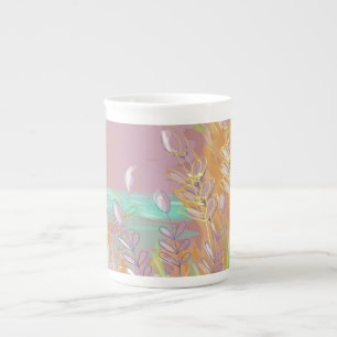 Original Contemporary “The Lake” Artwork Bone China Mug