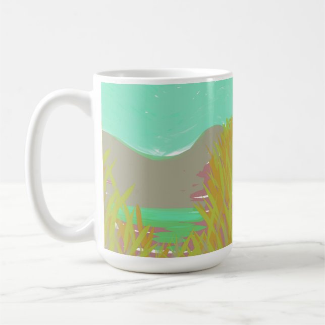 Original Contemporary “The Lake” Artwork  Coffee Mug (Left)
