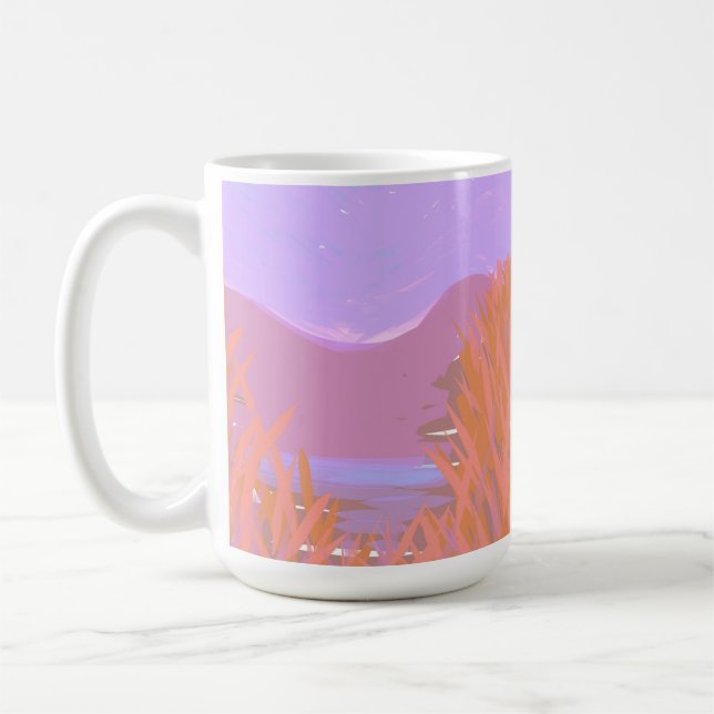Original Contemporary “The Lake” Artwork  Coffee Mug (Left)