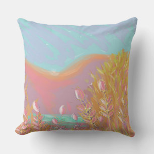 Original Contemporary “The Lake” Artwork  Cushion