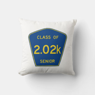 Original County Route sign Class of 2020 Senior Cushion