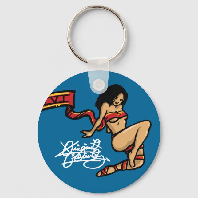 Original Criminalz Banner Girl Key Ring (Front)