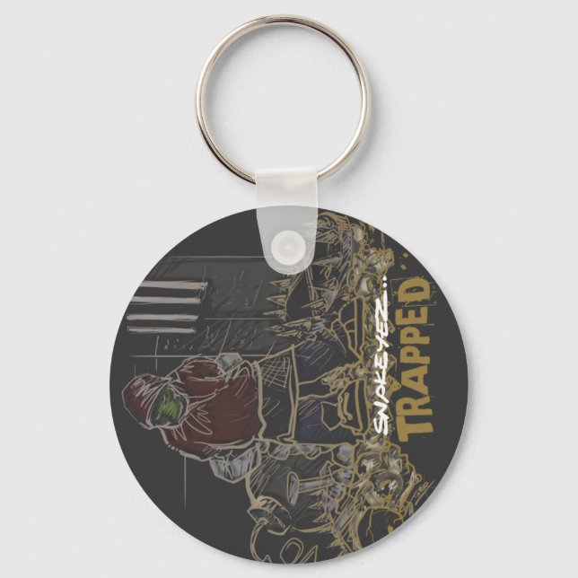 Original Criminalz Snakeyez Trapped Key Ring (Front)