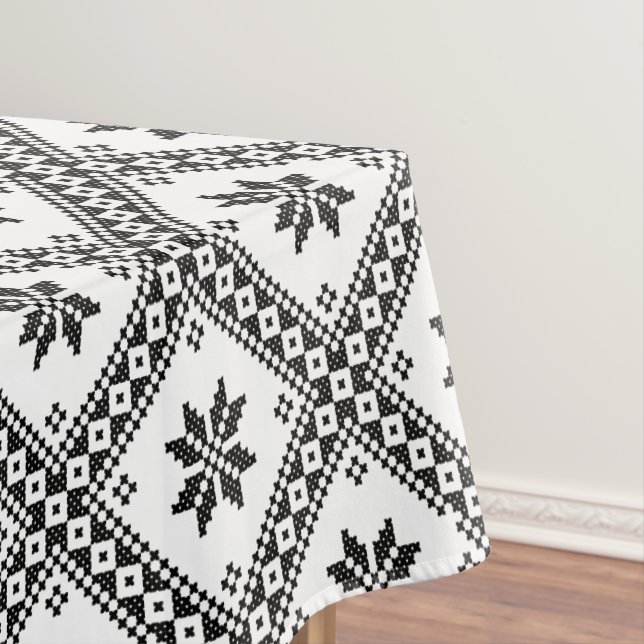 Original cross-stitch design seamless pattern tablecloth (In Situ)