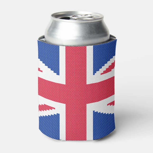 Original cross-stitch design Union Jack Can Cooler (Can Front)