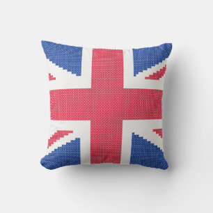 Original cross-stitch design Union Jack Cushion