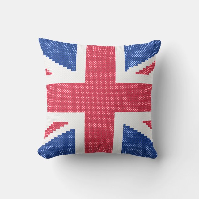 Original cross-stitch design Union Jack Cushion (Front)
