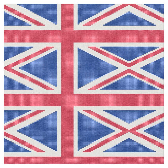 Original cross-stitch design Union Jack Fabric (Close Up)