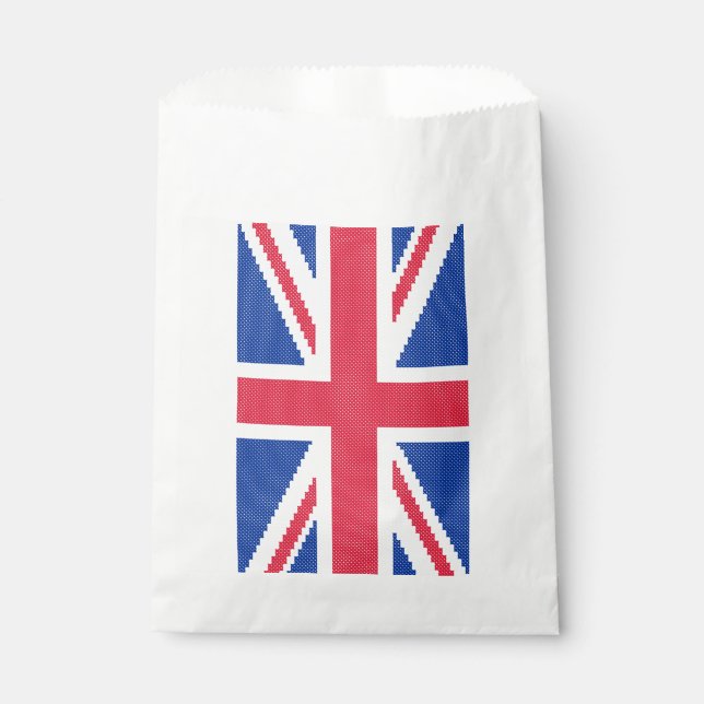 Original cross-stitch design Union Jack Favour Bag (Front)