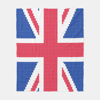 Original cross-stitch design Union Jack Fleece Blanket