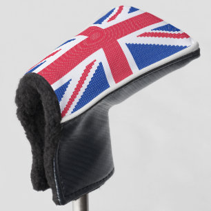 Original cross-stitch design Union Jack Golf Head Cover