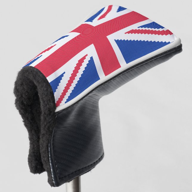 Original cross-stitch design Union Jack Golf Head Cover (3/4 Front)