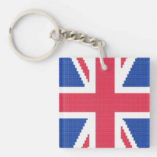 Original cross-stitch design Union Jack Key Ring